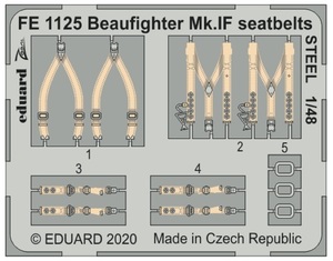 エデュアルド ズーム1/48 FE1125 Bristol Beaufighter Mk.IF seatbelts for Revell kits