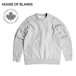 【サイズ M】House Of Blanks ハウスオブブランクス クルーネック スウェットシャツ ヘザーグレー カナダ製 Classic Crewneck Sweatshirt