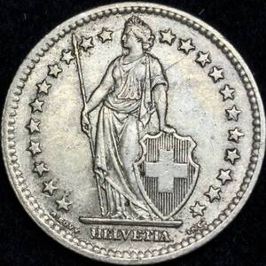 【スイス銀貨】(1945年銘 10.0g 直径27mm)