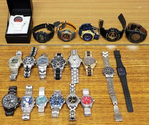 S◇ジャンク品◇腕時計等 20点 まとめてセット CASIO/G-SHOCK/SEIKO/AGS/Baby-G/ROMAGO/PLAYBOY/MICHAEL KORS/WIRED 他 ※動作・詳細未確認