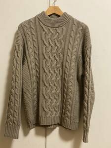 Steven Alan WOOL CABLE KNIT 日本製 / スティーブンアラン ウール ケーブルニット(ベージュ,フリーサイズ)