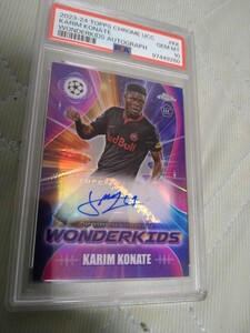 2023-24 Topps Chrome UEFA Wonderkids Karim Konate Auto Red Bull Salzburg RC 直筆サインカード カリム・コナテ PSA10