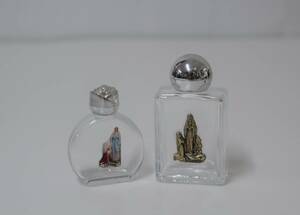 ■ フランス土産 Lourdes ルルド　硝子瓶　　ルルドの聖母　飾り瓶　スーベニア ■