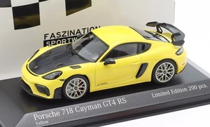 PMA　1/43　ポルシェ・718(982)ケイマン GT4RS　yellow　2021　ドイツショップ限定200台