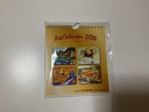 過ぎ去った２０２４年カレンダーがポストカードに変身(未使用) MFPA　Art　Calendar