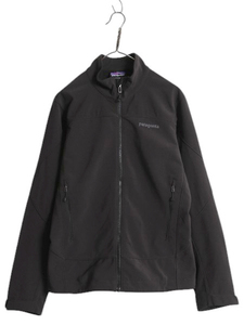 14年製 パタゴニア アズ ジャケット メンズ S / Patagonia アウトドア ソフトシェル ストレッチ ブルゾン フルジップ ハイネック 防風 黒