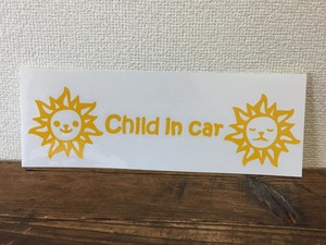 ★在庫整理Sale★ ■child in car ■　太陽 SUN　ステッカー シールデコ イエロー