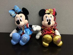 ◇ディズニー TDR ミニーマウス ぬいぐるみ 2点 TDS15周年 35周年 1X74 【80】