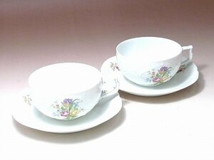 ▲60SK2035▲Rosenthal ローゼンタール　Classic Roseクラシックローズ　カップ&ソーサー2客セット　ティー　コーヒー　ペア