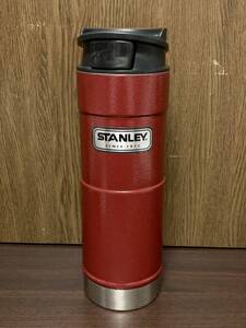 未使用品 旧ロゴ 廃番 STANLEY TUMBLER スタンレー タンブラー ワンハンド マグ マグカップ 水筒 BBQ アウトドア バーガンディ 473ml