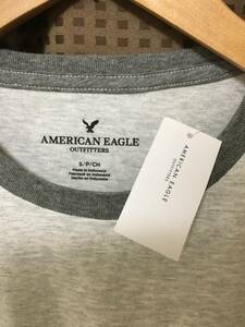 セール! 正規品 本物 新品 アメリカンイーグル 着心地抜群 綿100% Tシャツ AMERICAN EAGLE 上品 爽やか シルエット綺麗 グレー系 XS ( S