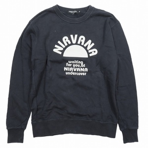 アンダーカバー UNDERCOVER ヴィンテージ NIRVANA ロゴプリント スウェット トレーナー プルオーバートップス 長袖 ネイビー サイズM