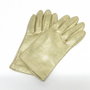 セルモネータグローブス Sermoneta gloves - レザー ゴールド 手袋