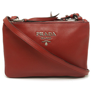 プラダ PRADA ショルダーバッグ 1BH046 肩掛け 斜め掛け ボルドー系 赤 レッド ギャランティカード付