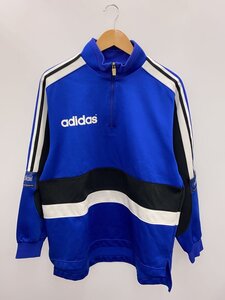 adidas◆90s/デサント社製/ジャージ/O/ポリエステル/BLU/無地/ASR-956