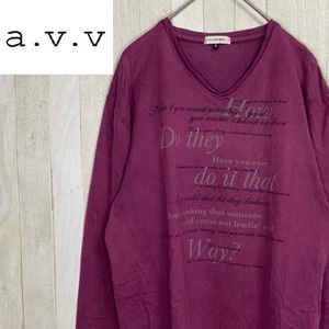 a.v.v HOMME★アー・ヴェ・ヴェオム★メンズ 長袖 Tシャツ ロンT★サイズ48　1025-7