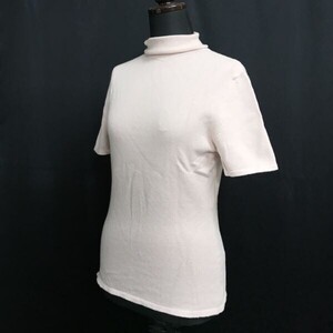 美品/イタリア製☆マックスマーラ/S Max Mara☆タートルネック/半袖ニットセーター【レディースL/薄ピンク/light pink】Tops◇cBH826