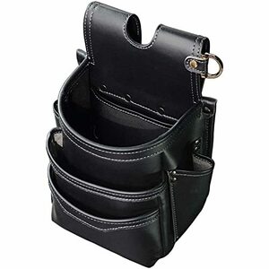 フジ矢 腰袋3段 黒金 LIGHT PU LEATHER SERIES AB-23BG