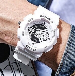 【腕時計】T276デジタルダミー レディース&ボーイズ 多機能 LED 白