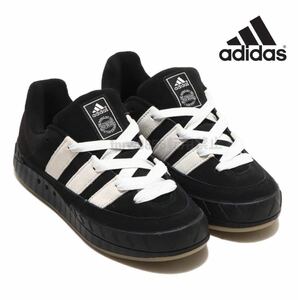 新品未使用 adidas アディマティック【29cm】ADIMATIC レザー スエード アディダス スニーカー 靴 ブラック 黒 6900 シューズ 天然皮革