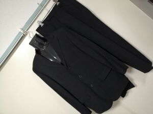 kkyj4663 ■ COMME CA DU MODE MEN ■ コムサデモード メン スーツ シングル 3つボタン ウール 黒 2 M