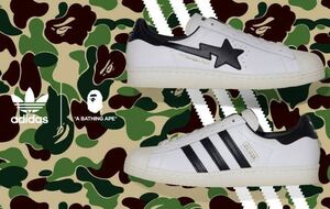 BAPE × adidas Originals “Superstar”アディタスコラボ☆スーパースター80Sベイプ☆28.5ｃｍ美品☆アベイシングエイプ