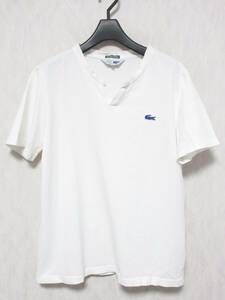 chemise LACOSTE ラコステ プルオーバー 半袖 シャツ レディース 3 ホワイト　 yg6409