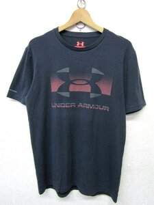 V0715： UNDER ARMOUR アンダーアーマー 半袖Tシャツ/紺/MD LOOSE カットソー スポーツウェア 半袖シャツ：35