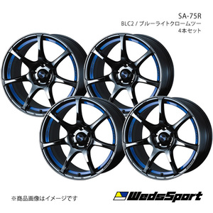 WedsSport/SA-75R ランサーエボリューション10 CZ4A アルミホイール4本セット【18×9.5J 5-114.3 INSET38 BLC2】0074051×4