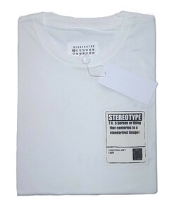 未使用 タグ付きMaison Margielaメゾンマルジェラ STEREOTYPE ステレオタイプ サイズ50 半袖 クルーネック 白 Tシャツ カットソー トップス