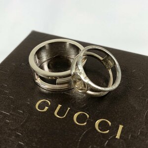 ■【買取まねきや】GUCCI グッチ シルバーリング ブランデッドG インターロッキングG Ag925 おまとめ2点■