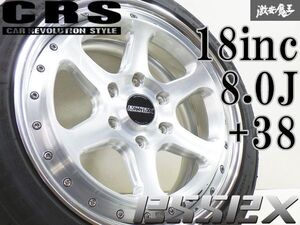 美品! CRS ESSEX エセックス CRA EL-18 18インチ 8J +38 6穴 PCD139.7 ホイール IMPERIAL ECOSPORT2 225/45ZR18 95Y タイヤ 200 ハイエース