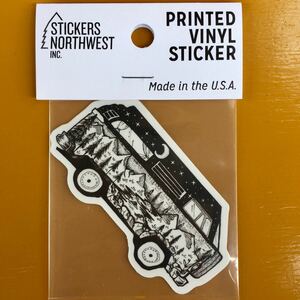 ステッカーズノースウエストSTICKERS NORTHWEST 米国製アウトドアステッカー【BUS SCENE】MADEINUSA キャンプ キャンプ バス バン