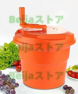 サラダスピナー 巨大手動レタス乾燥機 大容量 20L 野菜水切り器 野菜 スピナー 水切り 大型業務用サラダスピナー 最大7頭のレタスを乾燥