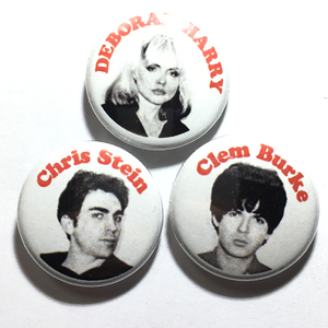 缶バッジ 25mm BLONDIE ブロンディ Deborah Harry デボラハリー Plastic letters Power Pop パワーポップ