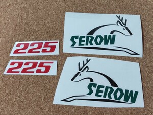 SEROW 225 セロー　切文字ステッカー 　タンク　サイドカバー用　緑