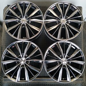 管理番号：Ｗ11-131【4本価格】【18x7J 5x114.3 ET+53 ハブ73】weds LEONIS・オデッセイ ヴェゼル等・店頭直接引取・下取可能