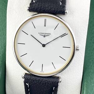 【1円〜】LONGINES ロンジン 腕時計 メンズ L4.635.2 グランドクラシック ホワイト文字盤 ゴールド ローマン ラウンドフェイス 可動品