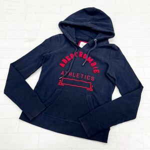 1255◎ Abercrombie & Fitch アバクロンビー & フィッチ トップス スウェット トレーナー パーカー 裏起毛 ネイビー レディースS