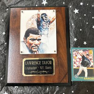 NFL レジェンド　Lawrence Taylor NY Giants Linebacker Photo プラーク　ローレンスティーラー　ニューヨークジャイアンツ ラインバッカー