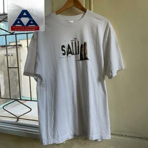 L14 映画 Tシャツ SAW ソウ SAW2 プロモ 2005年 ムービーT ホラー AAAタグ ビンテージ 古着 XLサイズ