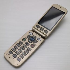 美品 F-08C ゴールド 即日発送 DoCoMo ガラケー FUJITSU らくらくホン 本体 白ロム あすつく 土日祝発送OK