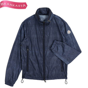 MONCLER/モンクレール CAPBRETON B10914106745 ブルゾン 2way フード収納 デニムプリント ロゴワッペン 長袖 2 [NEW]★61DN55