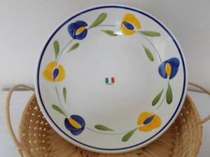 イタリア製　 LA PRIMULA S.R.L　ラ プリムラ　手描き　大皿　パーティー　籠付き