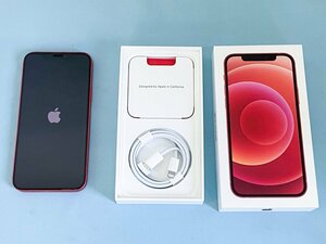 （N)極美品 iPhone12 RED 本体 128GB 香港版 SIMフリー 赤 ガラスフィルム付き 付属未使用 A2404(MGGW32A/A) バッテリー残86%