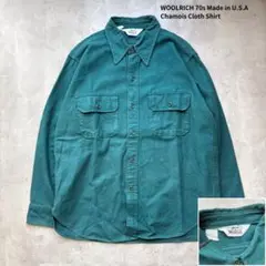 【WOOLRICH】70s 白タグ シャモアクロスシャツ USA製