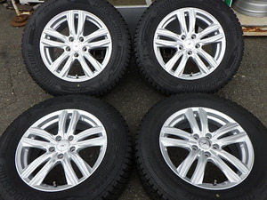 weds ジョーカー 17×7J +48&バリ溝!ブリヂストン DM-V3 235/65R17 スタッドレスセット☆PCD114.3☆MDX/CR-V/CX-5/エクストレイルなどに