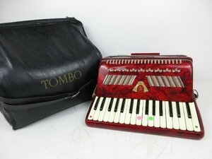 【動作確認済】アコーディオン TOMBO トンボ アコーディオンピアノ ケース付き 鍵盤楽器 / 140 (YHSS016726)