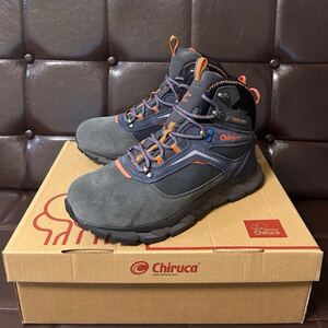 セール！新品！スペインブランドChirucaチルーカTREKK PRO GTX本革トレッキングシューズ26cmアスファルト/レッドGORE-TEX vibram社製ソール