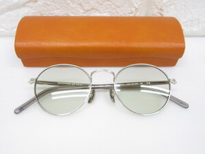 1D367SZ◎NOCHINO OPTICAL KYOKUSUI COL.SILVER 02 サングラス 眼鏡フレーム 度なし◎中古